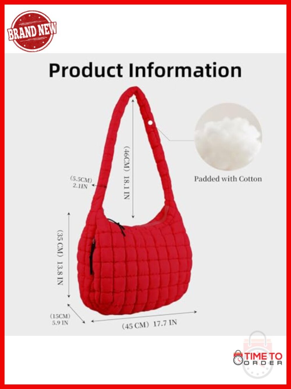 Large Quilted Puffer Tote Bag Crossbody Hobo Shoulder Bubble Bag with Multiple - Picture 3 of 6